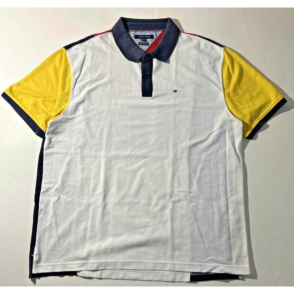 Tommy Hilfiger Performance Collared Short Sleeve Golf Shirt Multicolour Mens 2XL